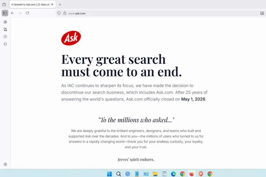 Ask.com Permanently Shuts Down