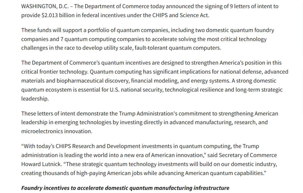 US Expands Quantum Ambitions With $2 Billion Funding 2 Publication by nist.gov
