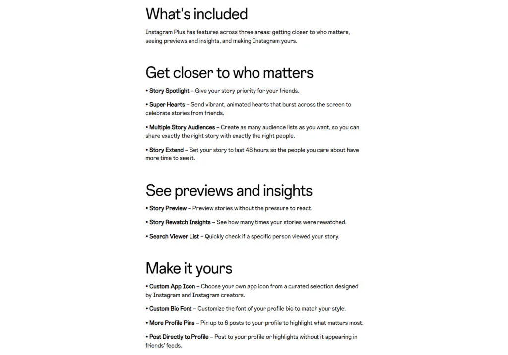 Instagram Officially Rolls Out Plus Subscription Service 2 List of Instagram Plus features