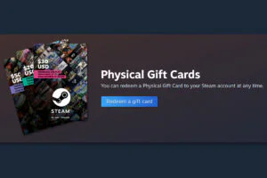 Steam Physical Gift Cards