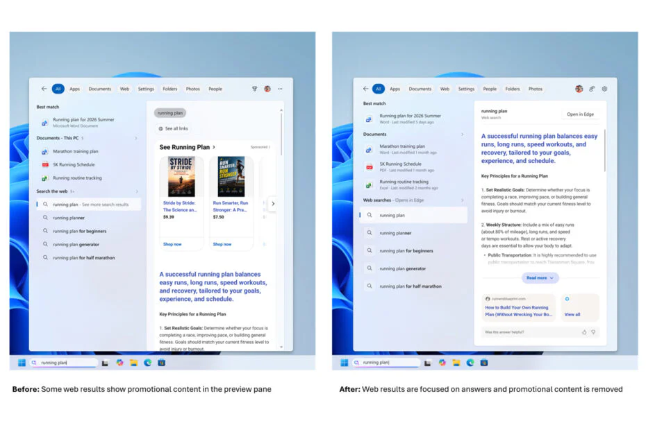 Microsoft Finally Cleans Up Windows Search by Removing News and Clutter 1 Windows Search updated