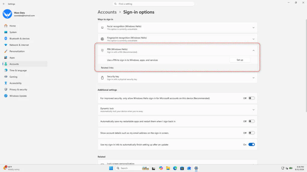 How to Remove PIN in Windows 11 8 How to Remove PIN in Windows 11 - Step 7