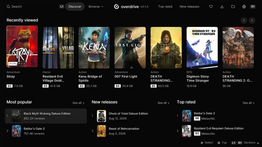 Sony Reportedly Shuts Down Overdrive PS5 Store Over Piracy 2 OverDrive Storefront